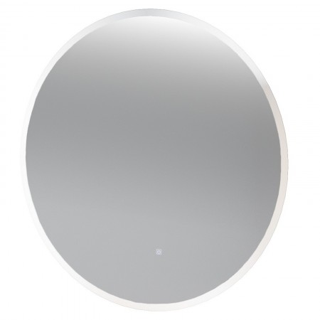 Ingresso NANA finitura Noce/Cashmere, pensile sospeso, pannelli dogati, specchio Ø80 cm e luce LED inclusa