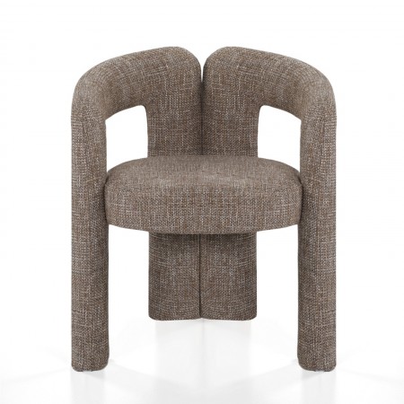 Poltrona ADELE MARRONE tessuto colore MARRONE cm H76 L55 P59