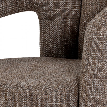 Poltrona ADELE MARRONE tessuto colore MARRONE cm H76 L55 P59