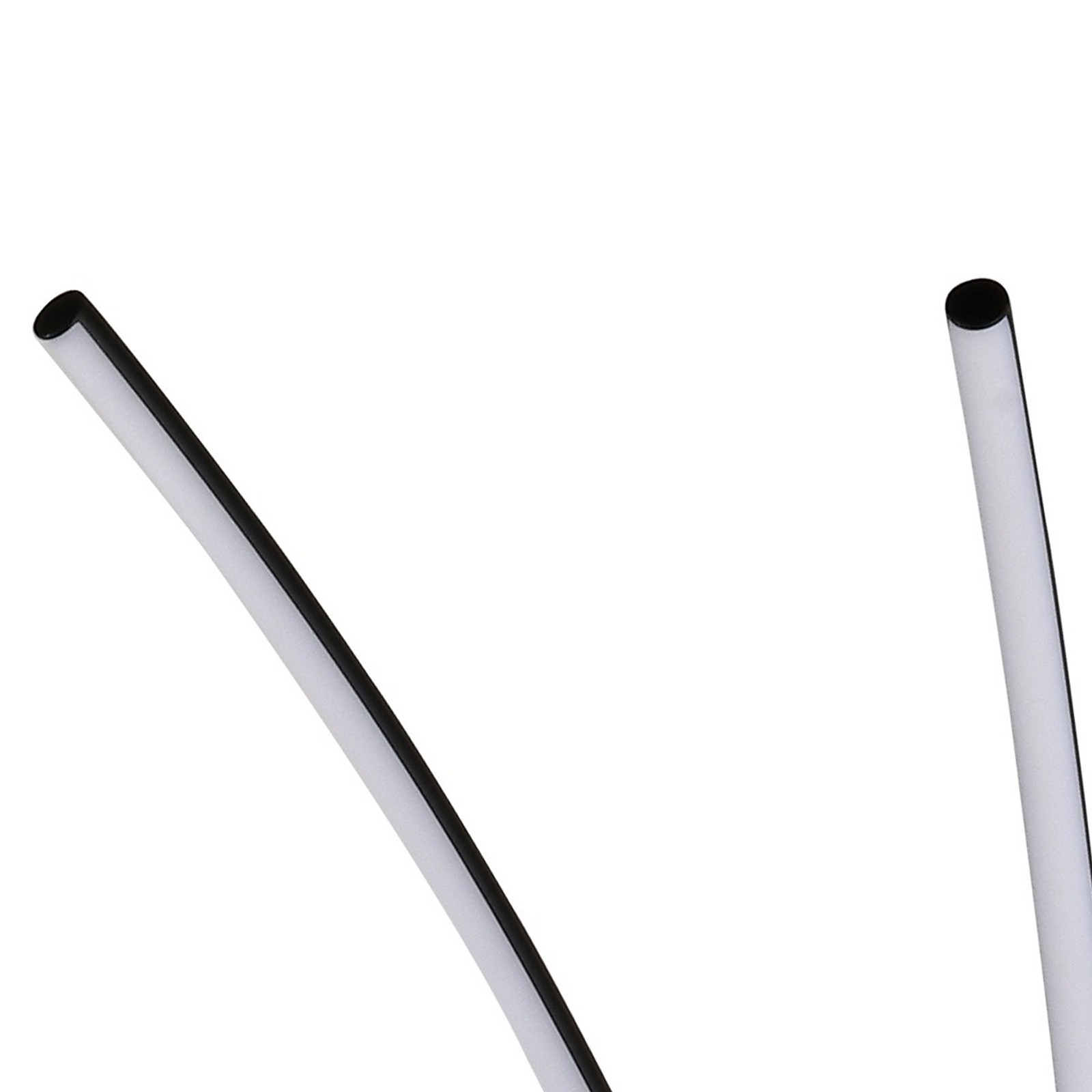 Lampada da terra TRIS metallo Nero opaco acrilico Bianco opaco 3 LED 30W 3000K H150 L33 P28