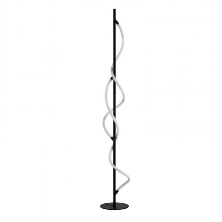 Lampada da terra MATAX metallo Nero opaco acrilico Bianco opaco LED 30W 4000K H150 L28 P28