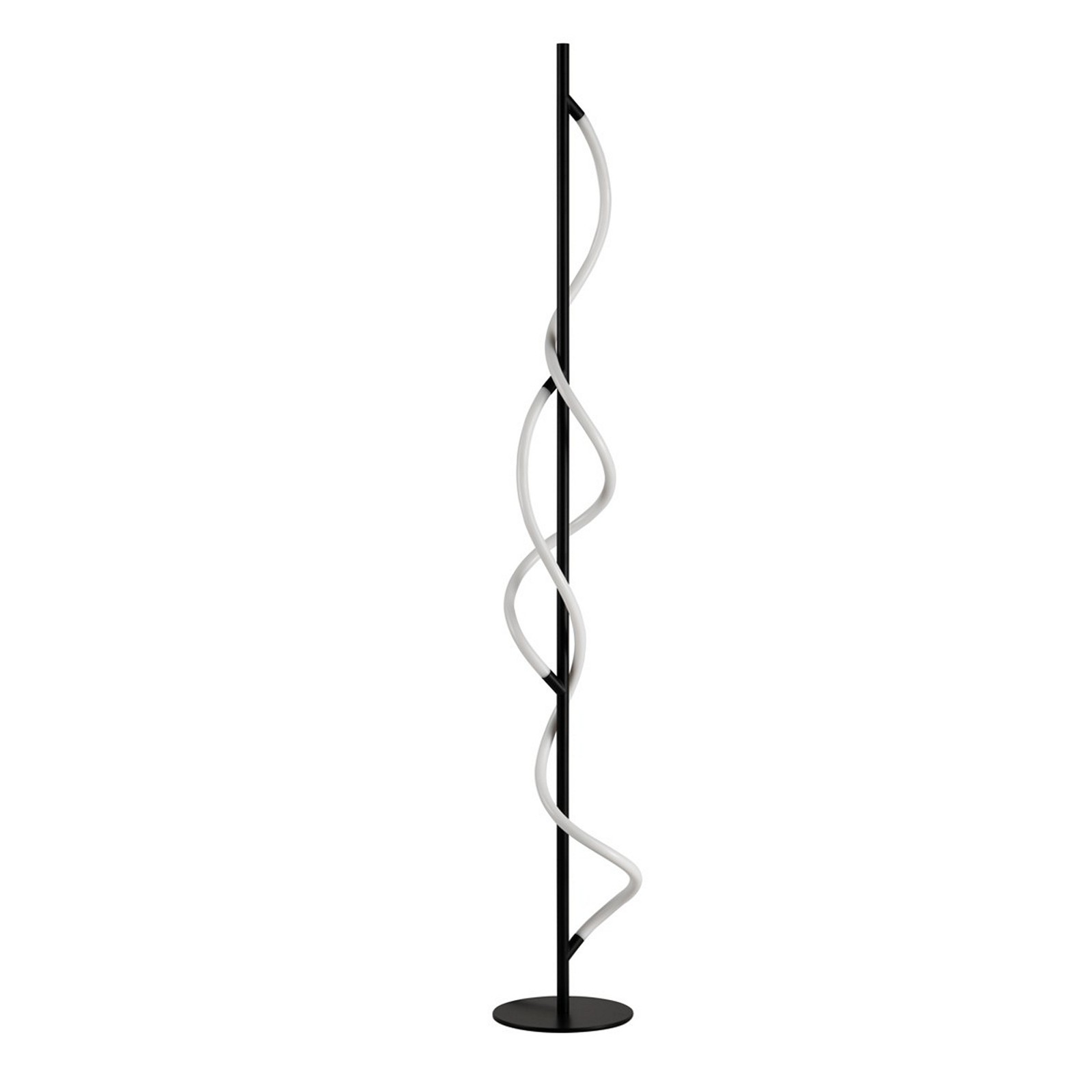 Lampada da terra MATAX metallo Nero opaco acrilico Bianco opaco LED 30W 4000K H150 L28 P28