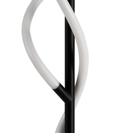 Lampada da terra MATAX metallo Nero opaco acrilico Bianco opaco LED 30W 4000K H150 L28 P28