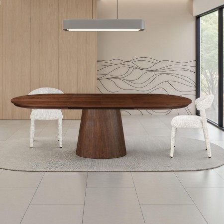 Tavolo allungabile LUKAS NOCE MDF impiallacciato Noce H75,5 P100 L160/200/240 cm