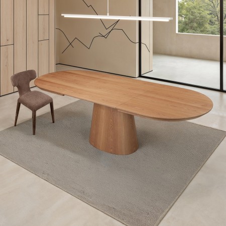 Tavolo allungabile LUKAS ROVERE MDF impiallacciato Rovere H75,5 P100 L160/200/240 cm