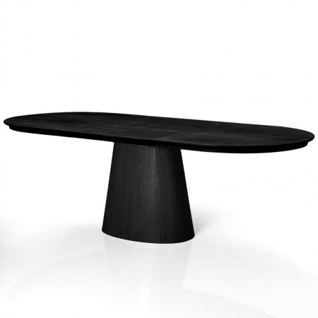Tavolo allungabile LUKAS LEGNO NERO MDF impiallacciato Nero H75,5 P100 L160/200/240 cm