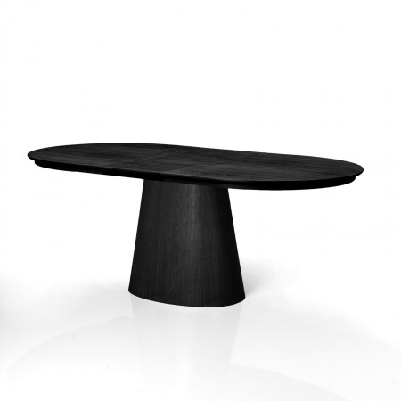 Tavolo allungabile LUKAS LEGNO NERO MDF impiallacciato Nero H75,5 P100 L160/200/240 cm