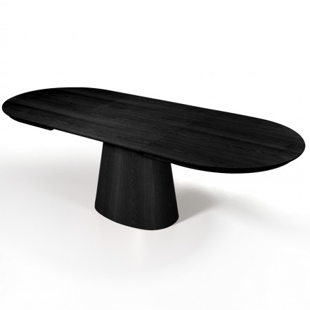 Tavolo allungabile LUKAS LEGNO NERO MDF impiallacciato Nero H75,5 P100 L160/200/240 cm