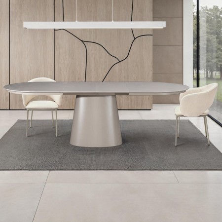 Tavolo allungabile LUKAS TORTORA MDF laccato Tortora opaco H75,5 P100 L160/200/240 cm