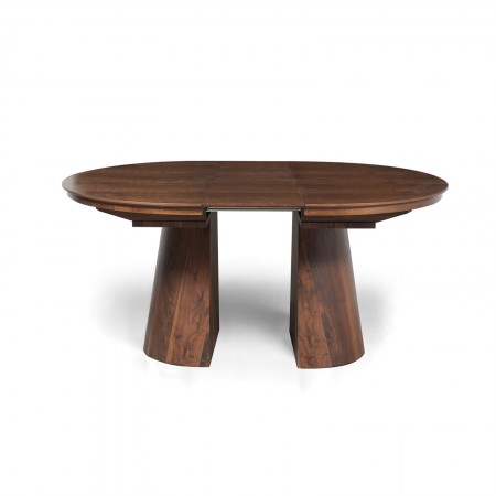 Tavolo allungabile GEORGE NOCE piano MDF impiallacciato Noce gamba centrale MDF Noce H76 P110 L150/200/250
