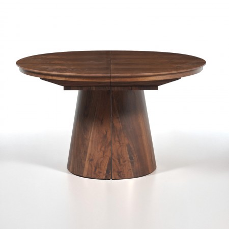 Tavolo allungabile GEORGE NOCE piano MDF impiallacciato Noce gamba centrale MDF Noce H76 P110 L150/200/250
