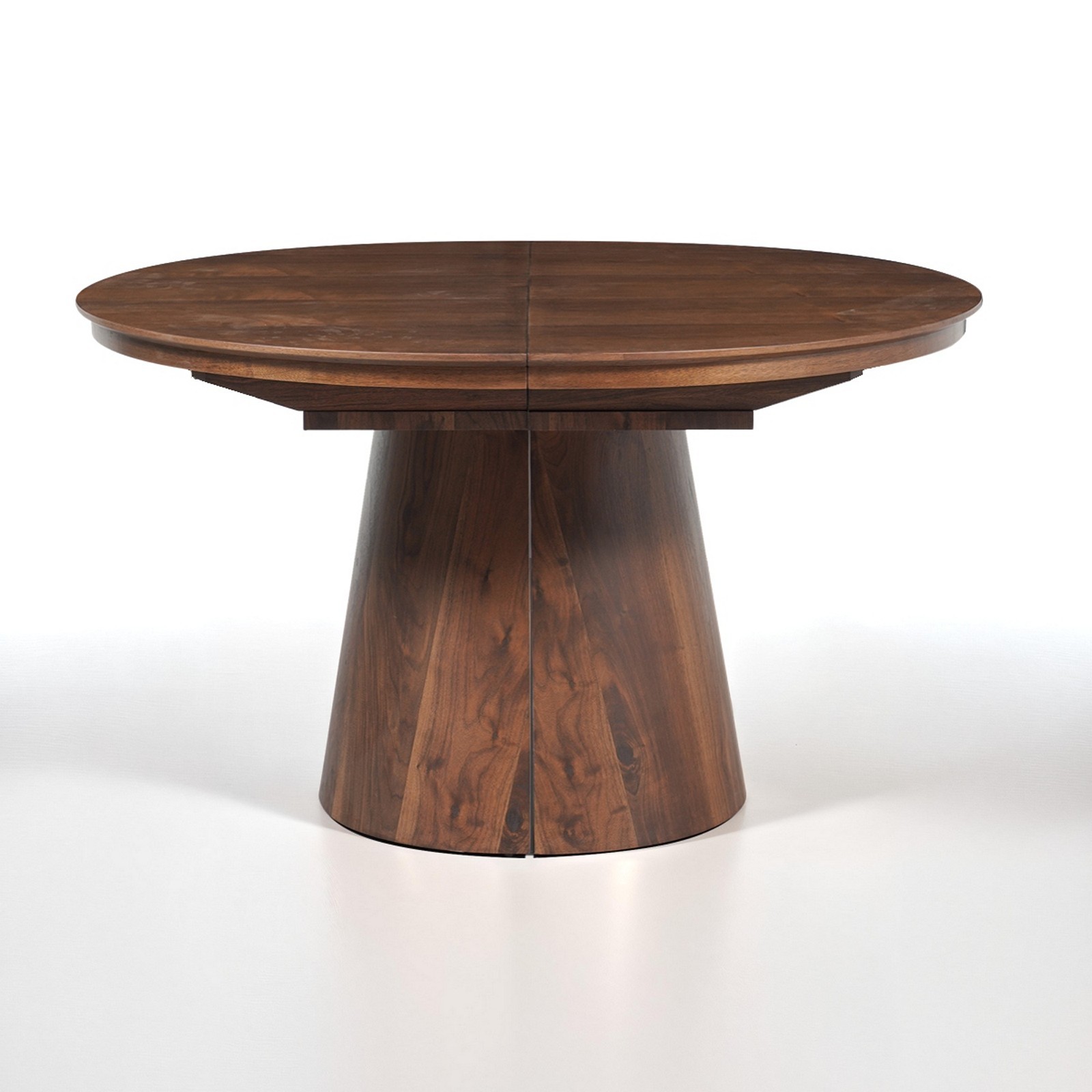 Tavolo allungabile GEORGE NOCE piano MDF impiallacciato Noce gamba centrale MDF Noce H76 P110 L150/200/250
