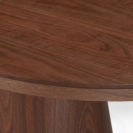 Tavolo allungabile GEORGE NOCE piano MDF impiallacciato Noce gamba centrale MDF Noce H76 P110 L150/200/250