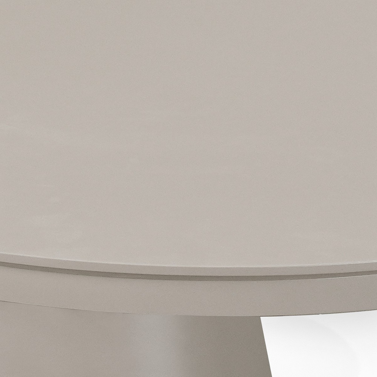 Tavolo allungabile GEORGE TORTORA piano MDF laccato Tortora opaco gamba centrale MDF Tortora opaco H76 P110 L150/200/250