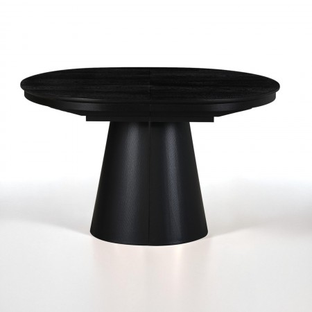 Tavolo allungabile GEORGE LEGNO NERO piano MDF impiallacciato legno Nero gamba centrale MDF legno Nero H76 P110 L150/200/250