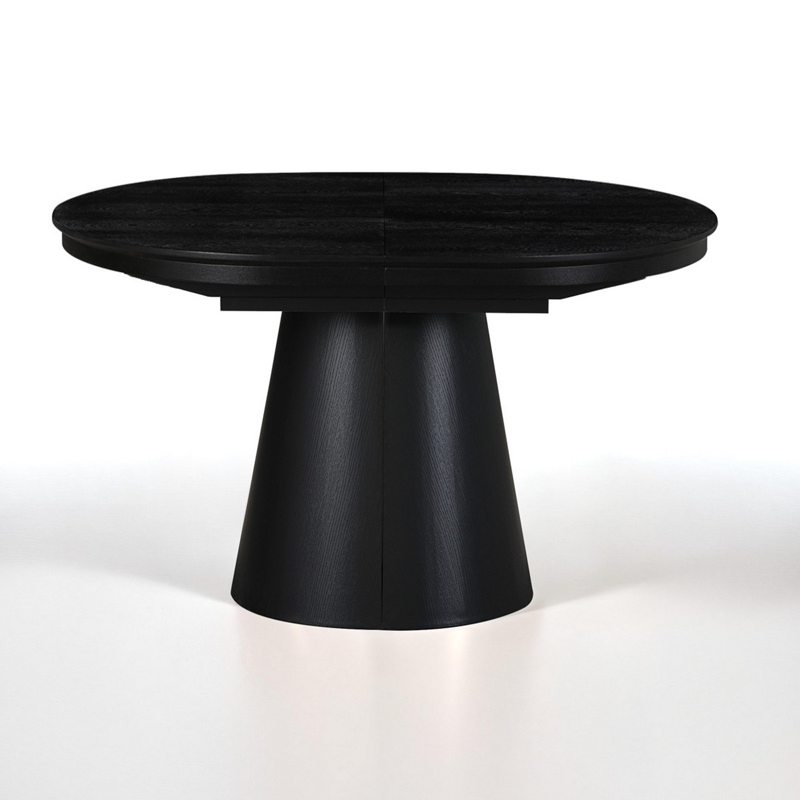 Tavolo allungabile GEORGE LEGNO NERO piano MDF impiallacciato legno Nero gamba centrale MDF legno Nero H76 P110 L150/200/250
