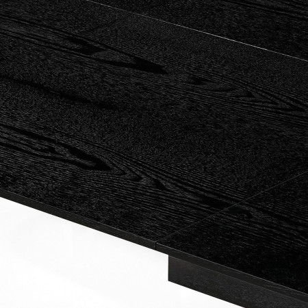 Tavolo allungabile GEORGE LEGNO NERO piano MDF impiallacciato legno Nero gamba centrale MDF legno Nero H76 P110 L150/200/250