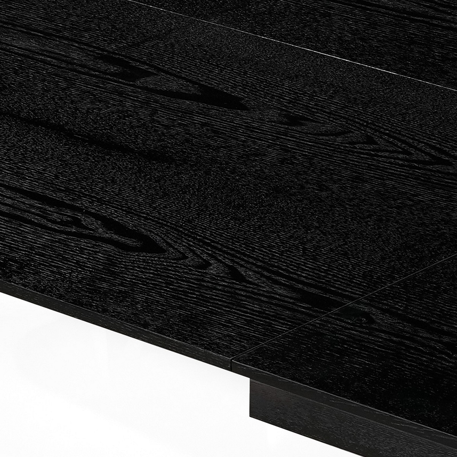 Tavolo allungabile GEORGE LEGNO NERO piano MDF impiallacciato legno Nero gamba centrale MDF legno Nero H76 P110 L150/200/250