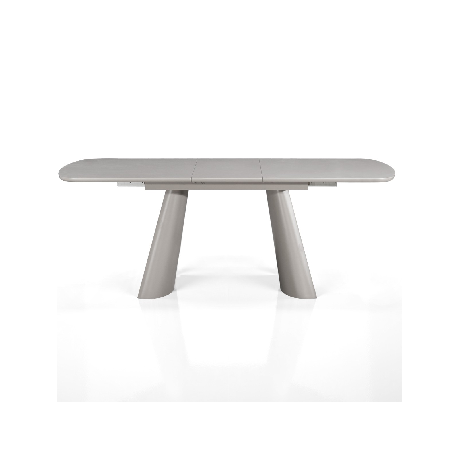 Tavolo allungabile PAUL TORTORA piano MDF laccato Tortora opaco gambe MDF Tortora opaco H76 P90 L160/200