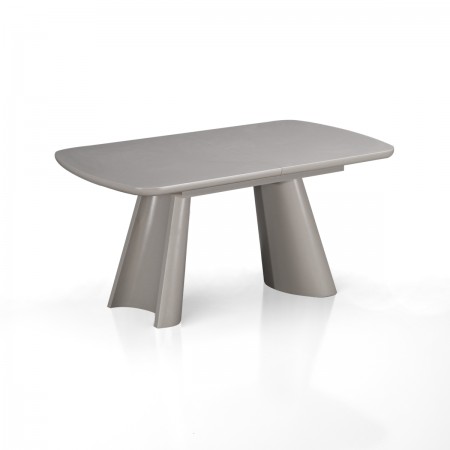 Tavolo allungabile PAUL TORTORA piano MDF laccato Tortora opaco gambe MDF Tortora opaco H76 P90 L160/200