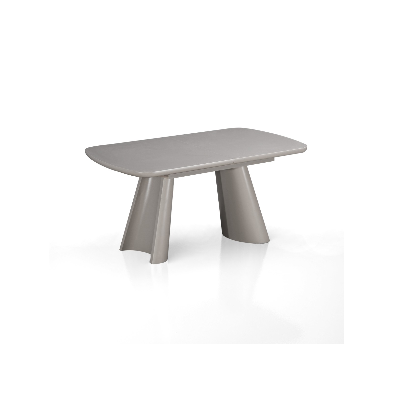 Tavolo allungabile PAUL TORTORA piano MDF laccato Tortora opaco gambe MDF Tortora opaco H76 P90 L160/200