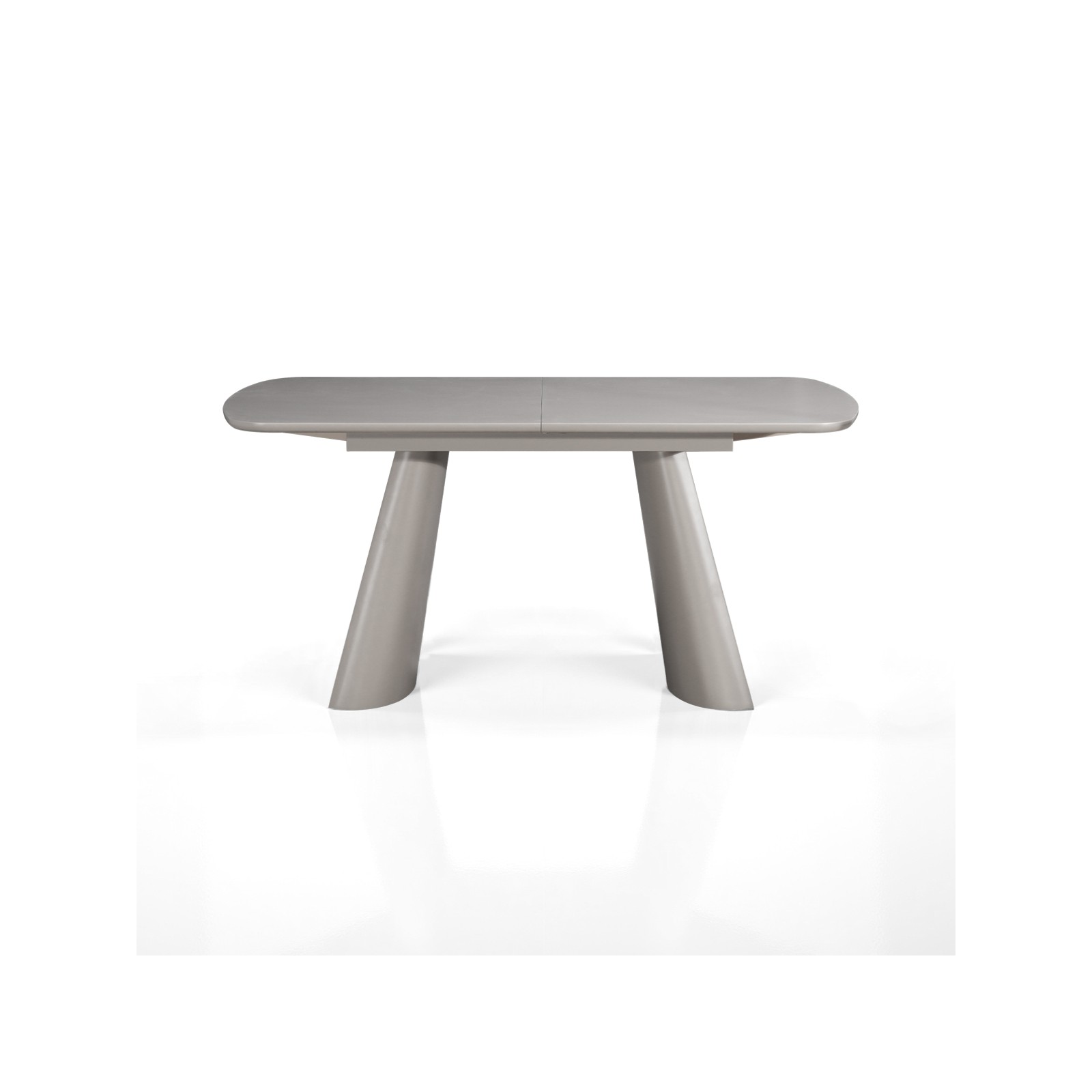 Tavolo allungabile PAUL TORTORA piano MDF laccato Tortora opaco gambe MDF Tortora opaco H76 P90 L160/200