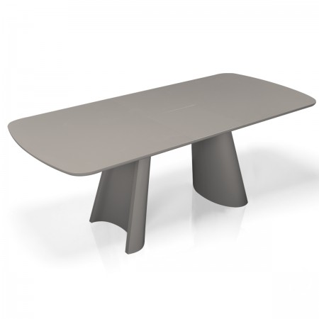 Tavolo allungabile PAUL TORTORA piano MDF laccato Tortora opaco gambe MDF Tortora opaco H76 P90 L160/200