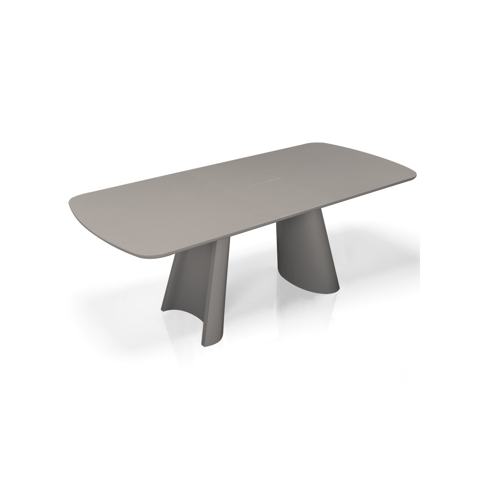 Tavolo allungabile PAUL TORTORA piano MDF laccato Tortora opaco gambe MDF Tortora opaco H76 P90 L160/200