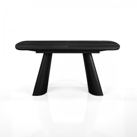 Tavolo allungabile PAUL LEGNO NERO piano MDF impiallacciato legno Nero gambe MDF legno Nero H76 P90 L160/200