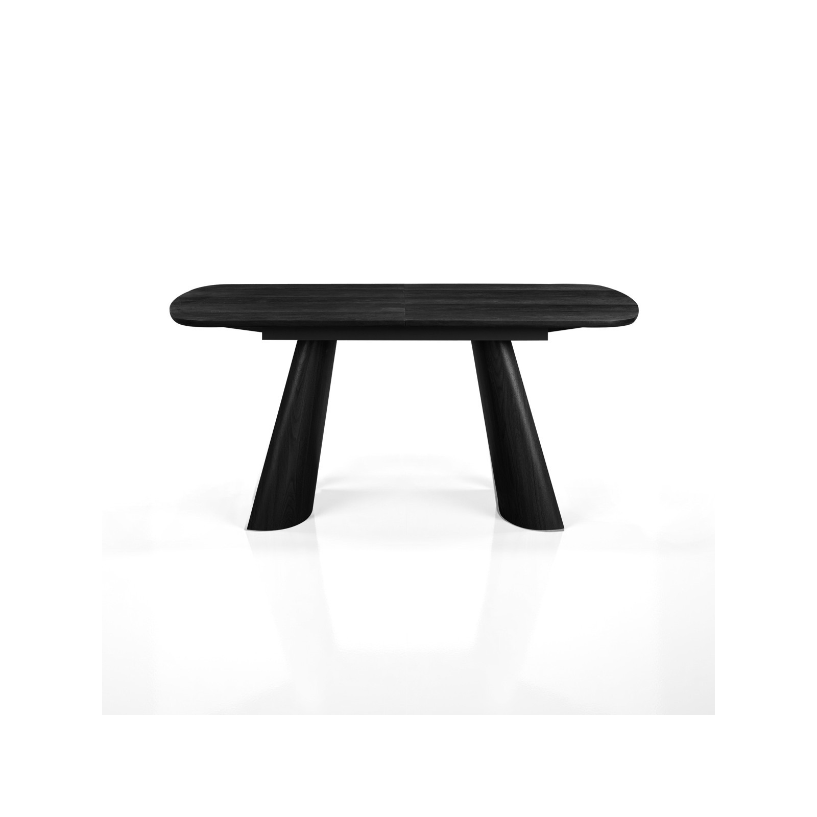 Tavolo allungabile PAUL LEGNO NERO piano MDF impiallacciato legno Nero gambe MDF legno Nero H76 P90 L160/200