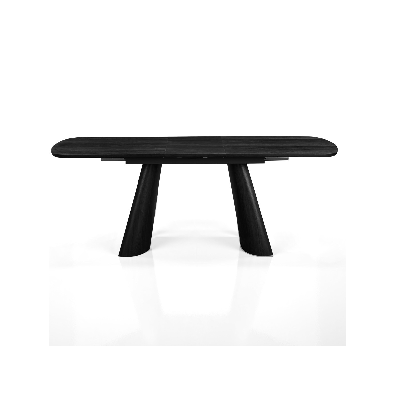 Tavolo allungabile PAUL LEGNO NERO piano MDF impiallacciato legno Nero gambe MDF legno Nero H76 P90 L160/200