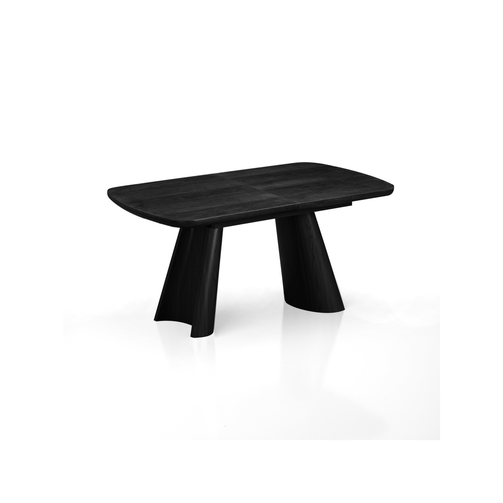 Tavolo allungabile PAUL LEGNO NERO piano MDF impiallacciato legno Nero gambe MDF legno Nero H76 P90 L160/200