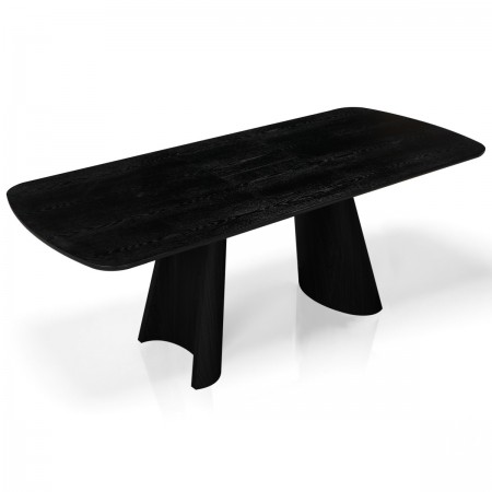 Tavolo allungabile PAUL LEGNO NERO piano MDF impiallacciato legno Nero gambe MDF legno Nero H76 P90 L160/200