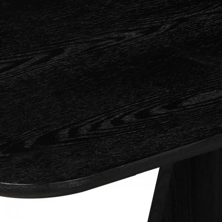 Tavolo allungabile PAUL LEGNO NERO piano MDF impiallacciato legno Nero gambe MDF legno Nero H76 P90 L160/200