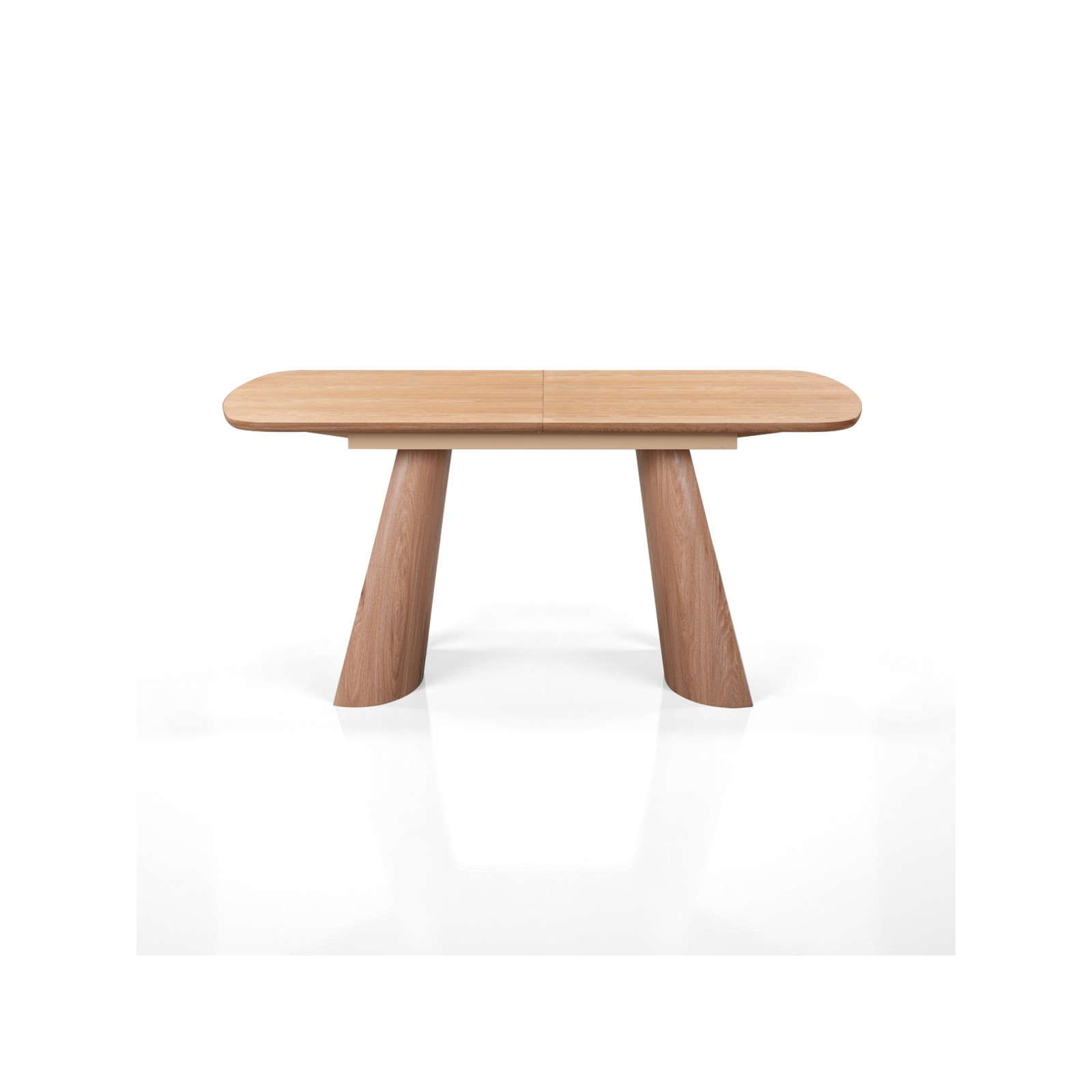 Tavolo allungabile PAUL ROVERE piano MDF impiallacciato Rovere gambe MDF Rovere H76 P90 L160/200