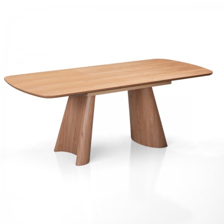 Tavolo allungabile PAUL ROVERE piano MDF impiallacciato Rovere gambe MDF Rovere H76 P90 L160/200