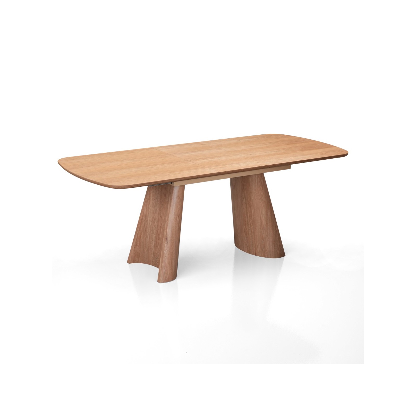 Tavolo allungabile PAUL ROVERE piano MDF impiallacciato Rovere gambe MDF Rovere H76 P90 L160/200