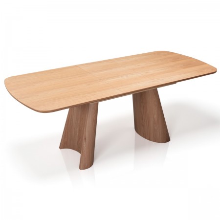Tavolo allungabile PAUL ROVERE piano MDF impiallacciato Rovere gambe MDF Rovere H76 P90 L160/200