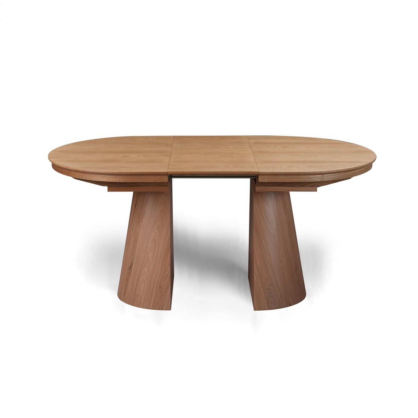 Tavolo allungabile GEORGE ROVERE piano MDF impiallacciato Rovere gamba centrale MDF Rovere H76 P110 L150/200/250