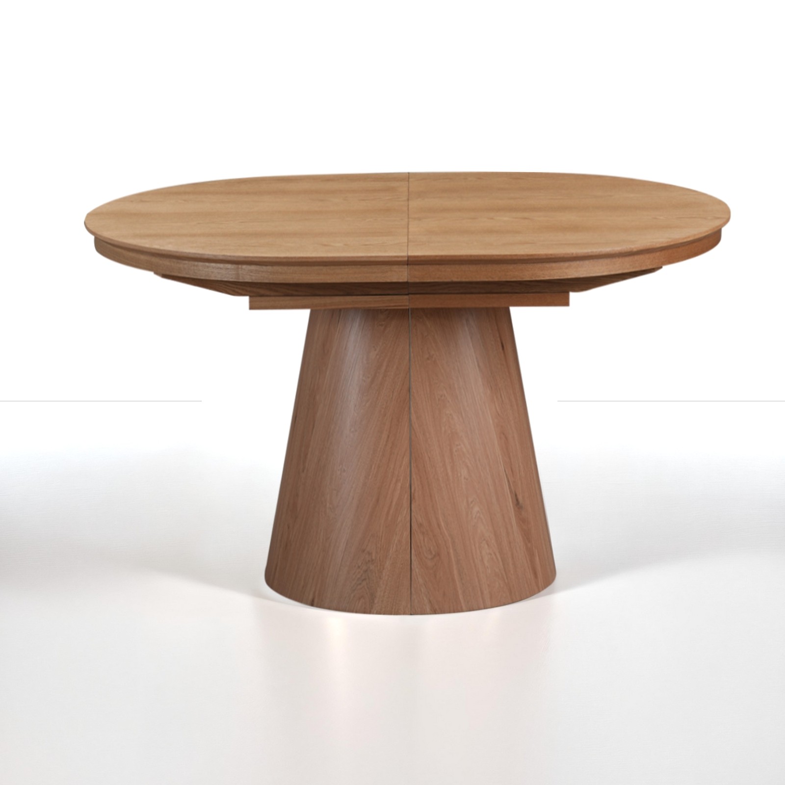 Tavolo allungabile GEORGE ROVERE piano MDF impiallacciato Rovere gamba centrale MDF Rovere H76 P110 L150/200/250