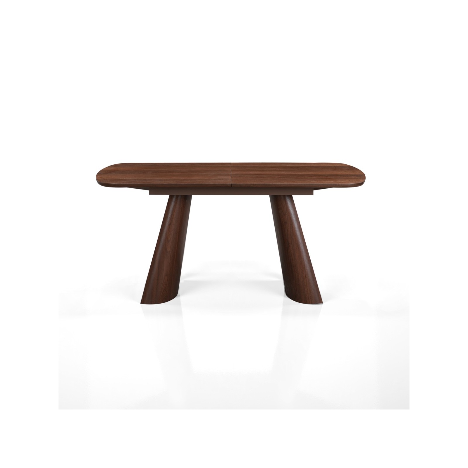 Tavolo allungabile PAUL NOCE piano MDF impiallacciato Noce gambe MDF Noce H76 P90 L160/200