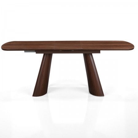 Tavolo allungabile PAUL NOCE piano MDF impiallacciato Noce gambe MDF Noce H76 P90 L160/200