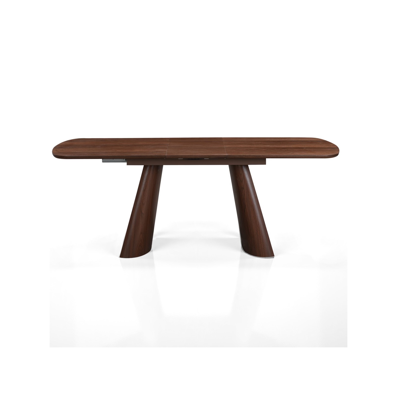 Tavolo allungabile PAUL NOCE piano MDF impiallacciato Noce gambe MDF Noce H76 P90 L160/200