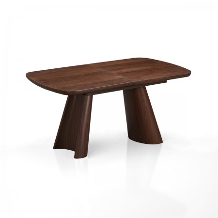 Tavolo allungabile PAUL NOCE piano MDF impiallacciato Noce gambe MDF Noce H76 P90 L160/200