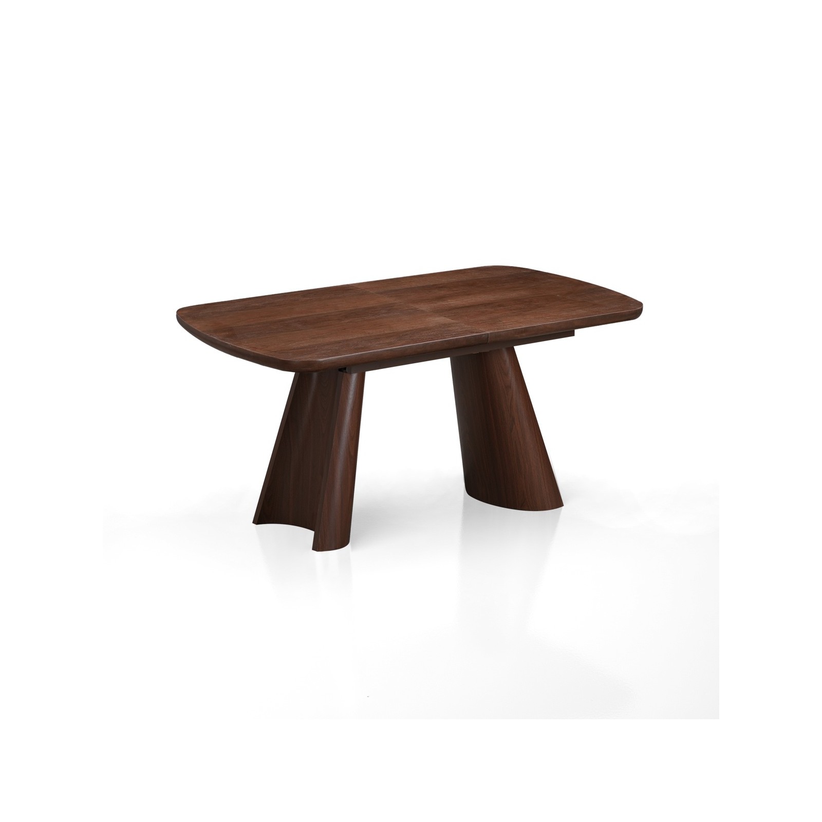 Tavolo allungabile PAUL NOCE piano MDF impiallacciato Noce gambe MDF Noce H76 P90 L160/200