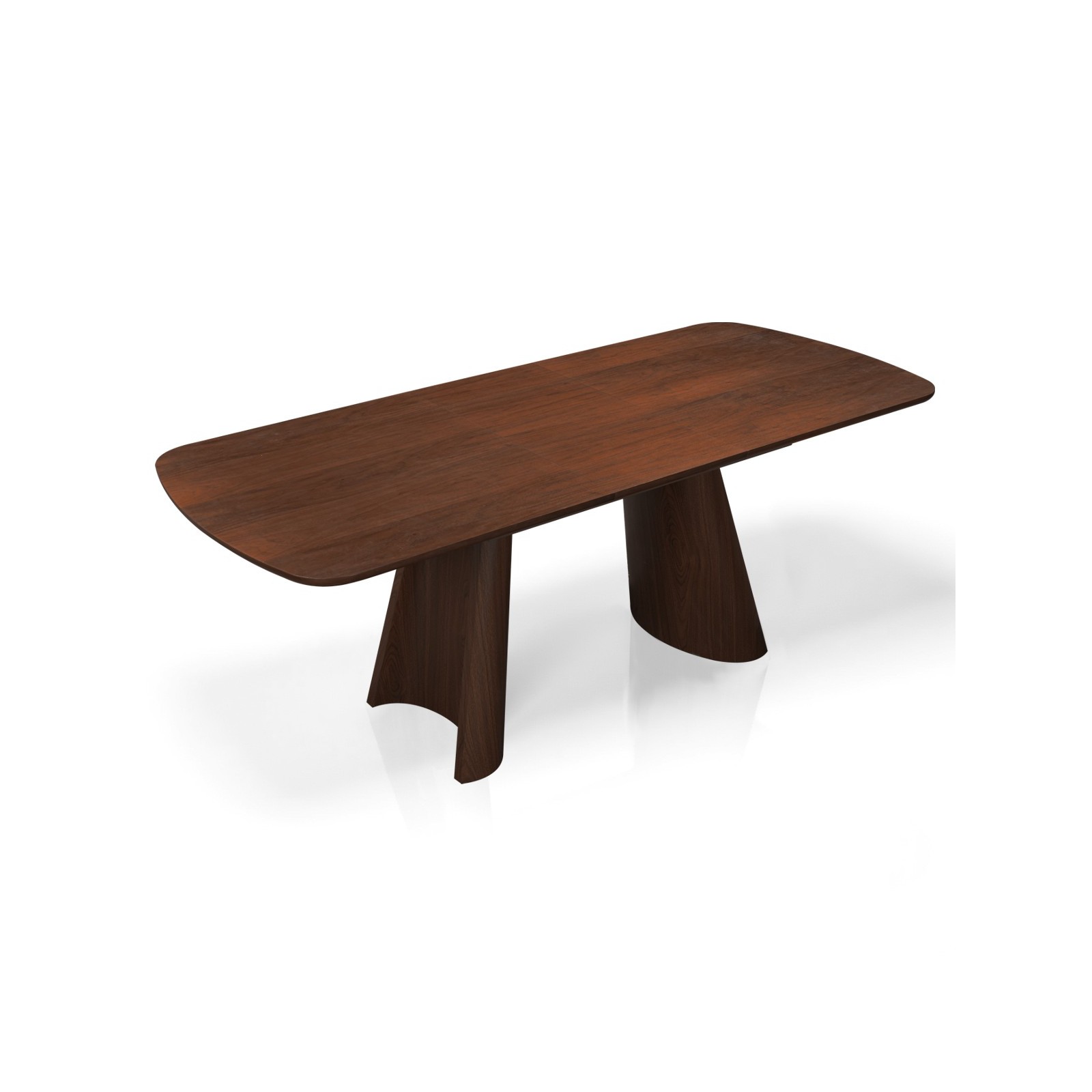 Tavolo allungabile PAUL NOCE piano MDF impiallacciato Noce gambe MDF Noce H76 P90 L160/200