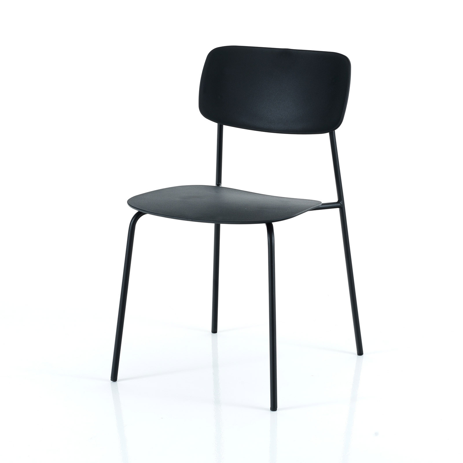 Sedia Julia Black in Polipropilene e Acciaio Nera opaco, 43x51xh78 cm Sedia Julia Black in Polipropilene e Acciaio Nera opaco, 43x51xh78 cm