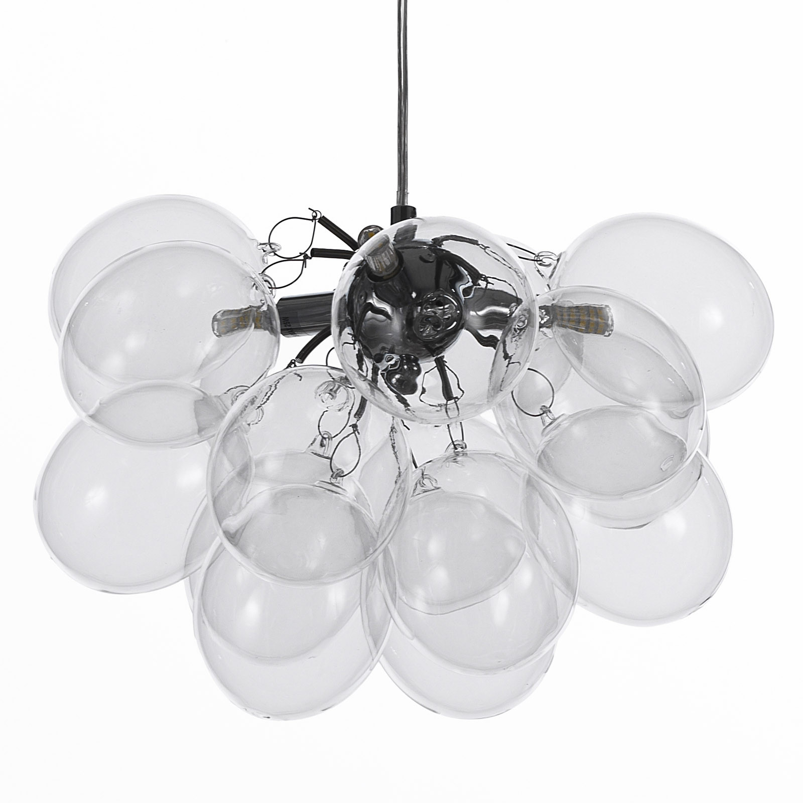 Lampadario Antares Transparentrealizzato In Acciaio Cromato