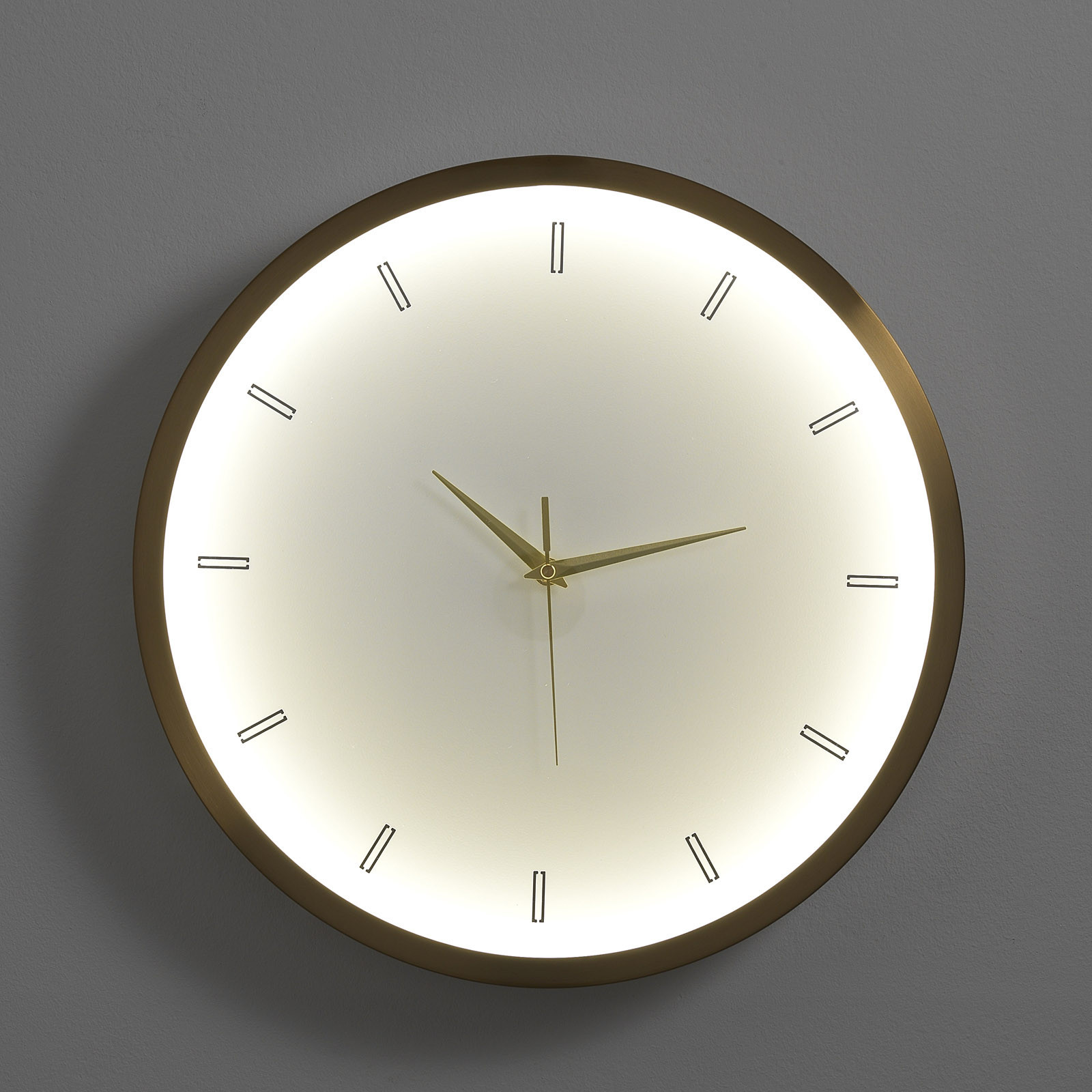 Orologio Luminoso Felix in Acciaio Ottone opaco, d40 cm