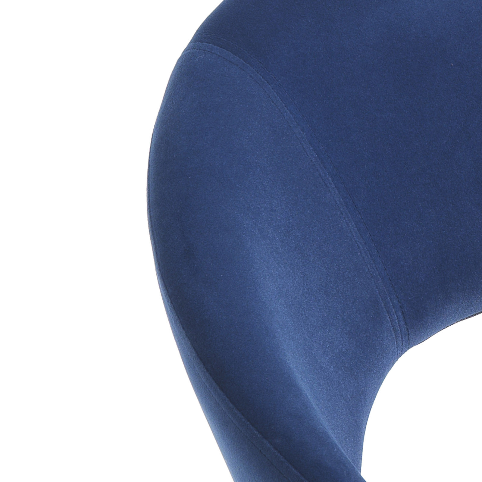 Sedia / Poltrona imbottita Edda Blue in microfibra effetto velluto Blu e metallo Oro lucido, 64x56xh82 cm